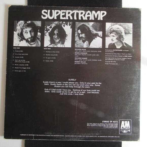 Supertramp, VG+, Vintage, Vinyl, Album, Music, 70s - Picture 8 of 8
